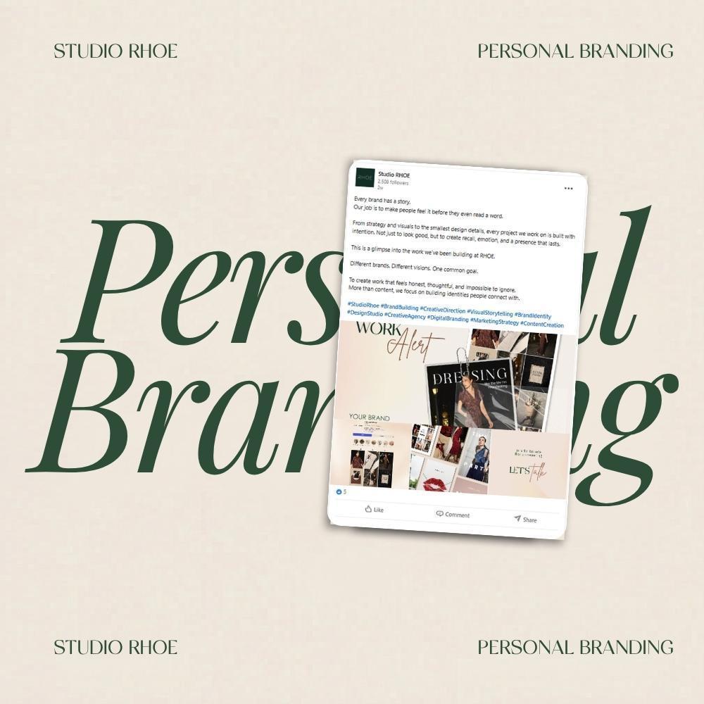 Personal Branding - LinkedIn and Instagram brand strategy by Studio RHOE